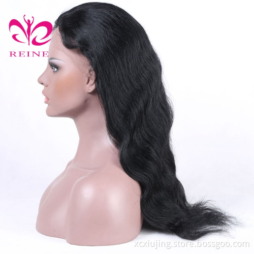 REINE Nice Quality Body Wave Human Hair 13*4 HD Transparent Lace Frontal Wig Brazilian Natural Color Remy Human Hair Wig